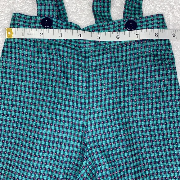 Vintage green red navy button strap overalls 12m - Picture 4 of 9